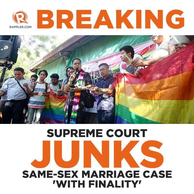 On Ph Supreme Court Dismissing Same Sex Marriage Case 2223